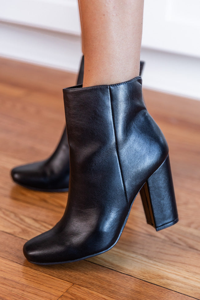 Round toe sale booties