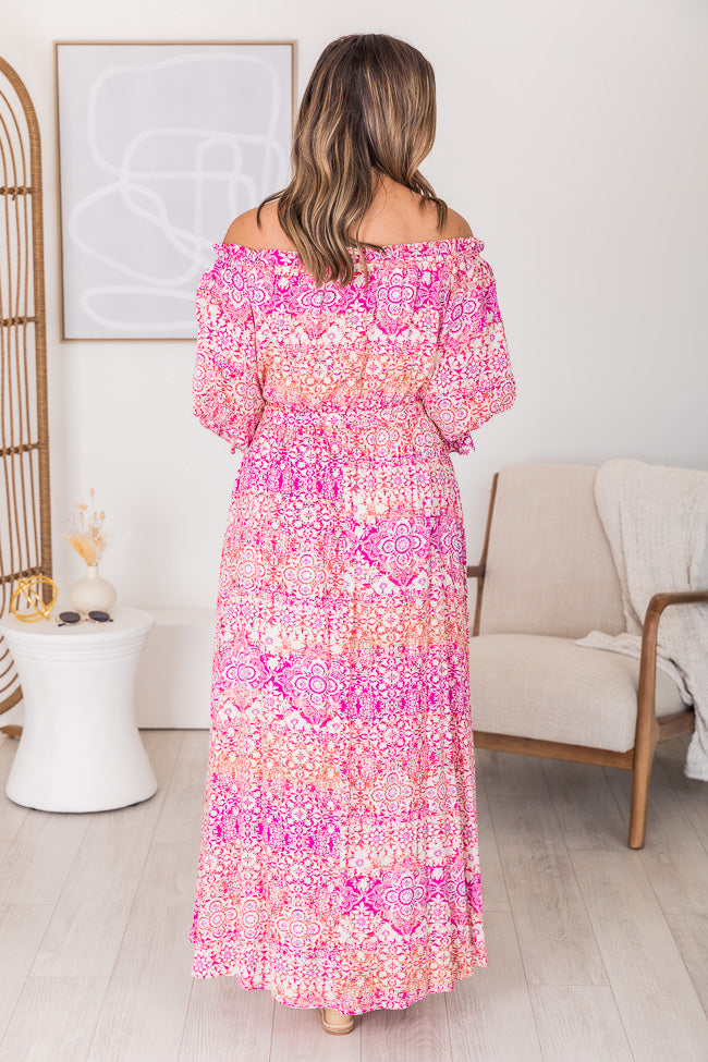 NWT Likely Blaine Pink Off-Shoulder Maxi popular Dress