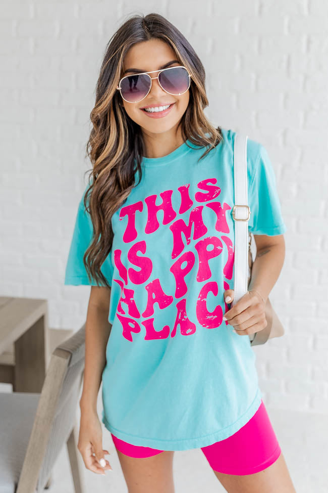 This Is My Happy Place Mint Graphic Tee