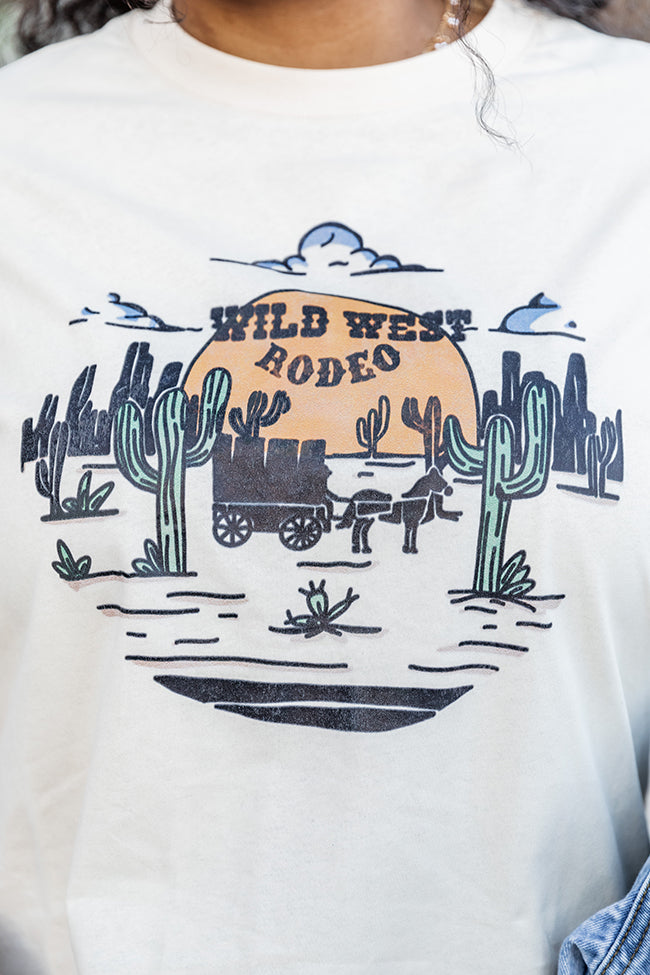 Western Desert Oversized Washed Graphic T-Shirt