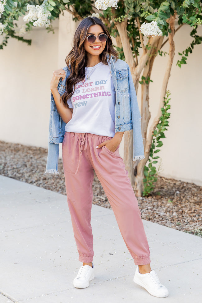 Giddy Up Its Gameday Blue White Graphic Tee, S - Women's - Pink Lily Boutique