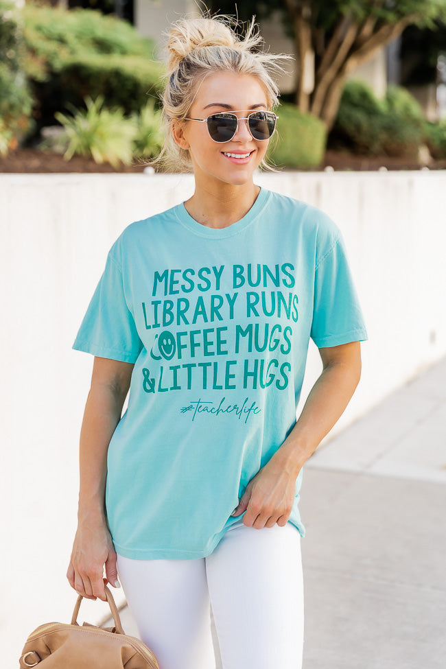 Teacher Life Messy Bun T-Shirt / Funny Teacher Shirt / Funny Mom