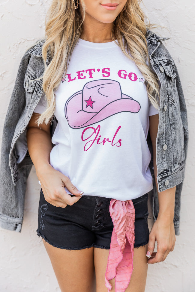 Lets Go Girls White Graphic Tee