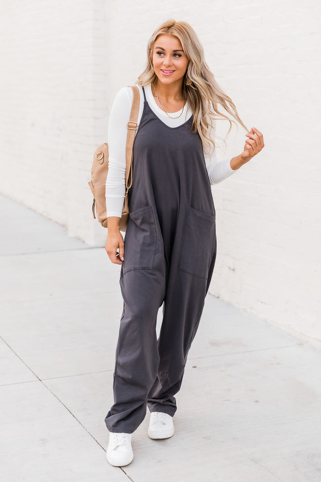 Day In The Life Charcoal Jumpsuit