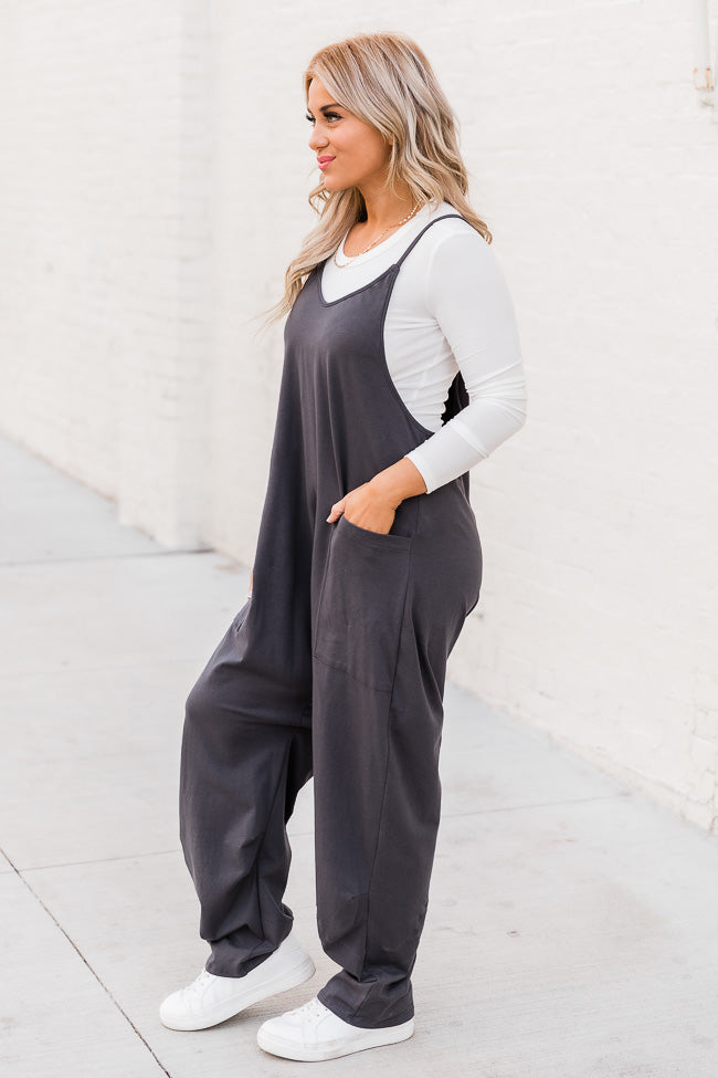 Day In The Life Charcoal Jumpsuit