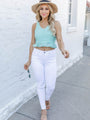 TTYL Mint Eyelet Tie Back Tank FINAL SALE