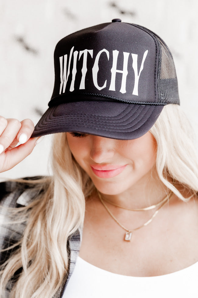 Witchy Black Trucker Hat FINAL SALE
