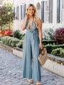 Looking For You Teal Halter Jumpsuit FINAL SALE