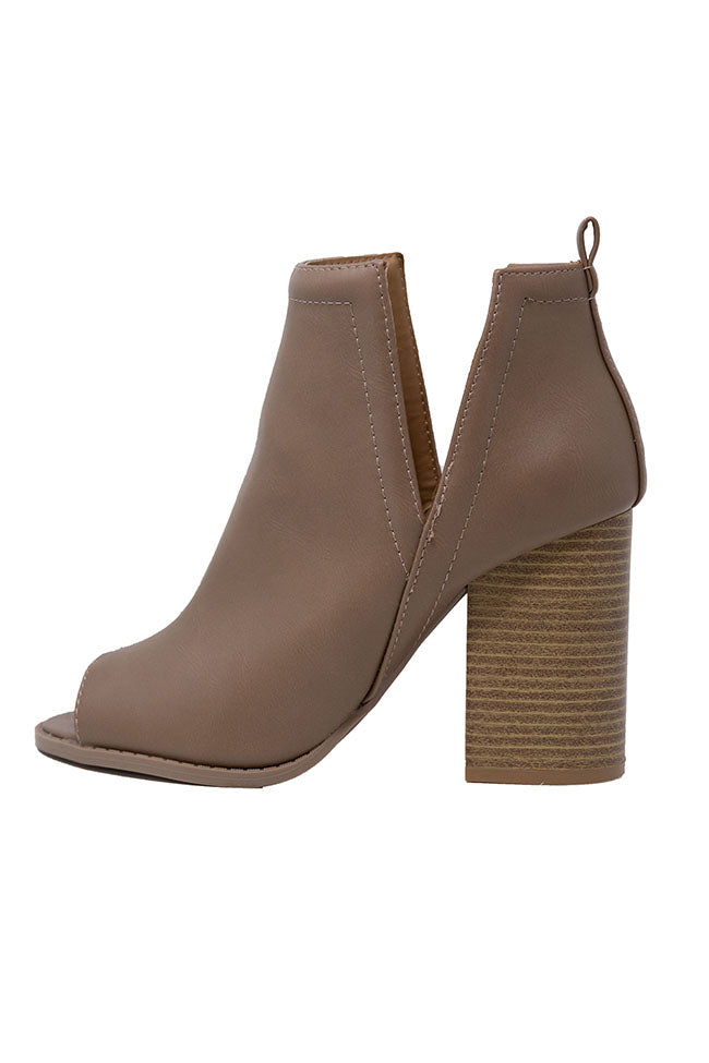 Taupe booties hotsell