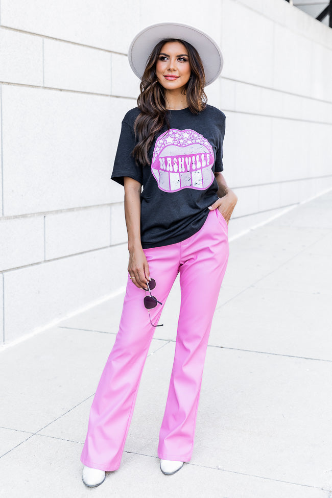 Music City Black Graphic Tee – Pink Lily