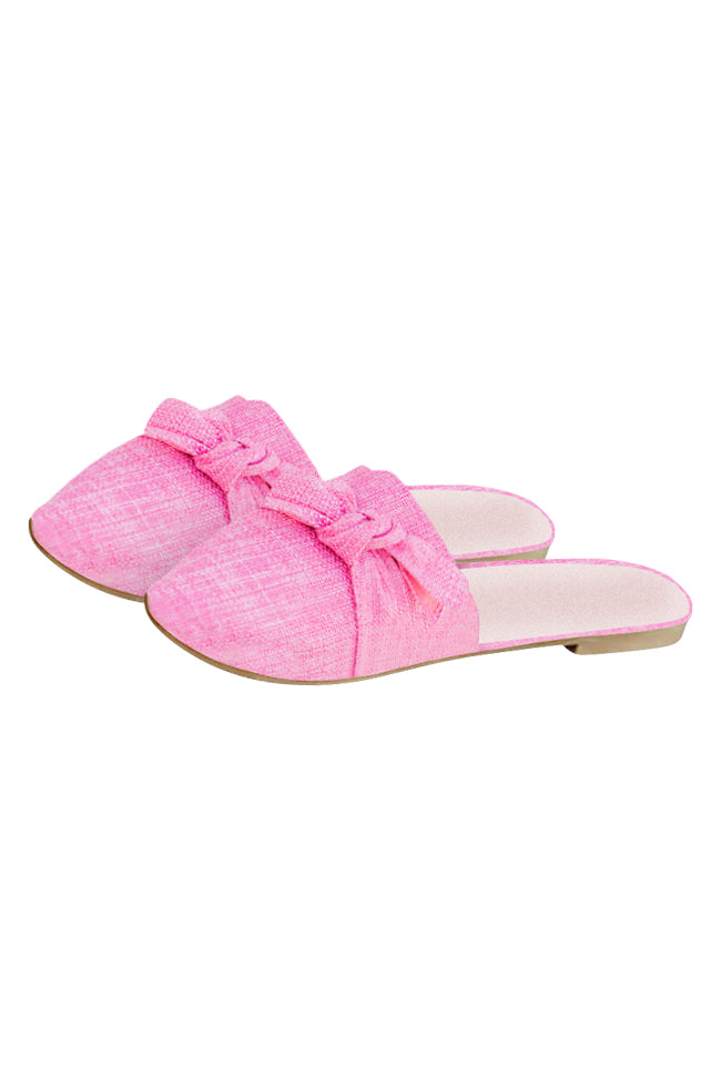 Pink sales mule flats