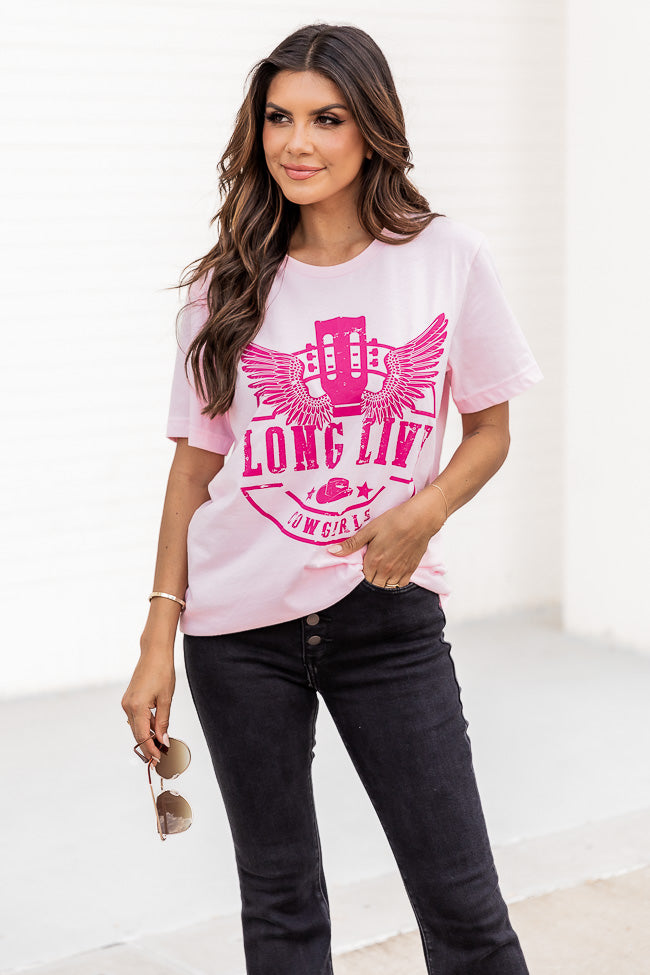 Long Live Cowgirls Pink Graphic Tee