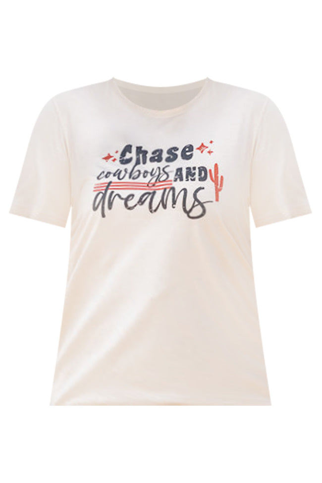 Chase Cowboys And Dreams Cream Graphic Tee