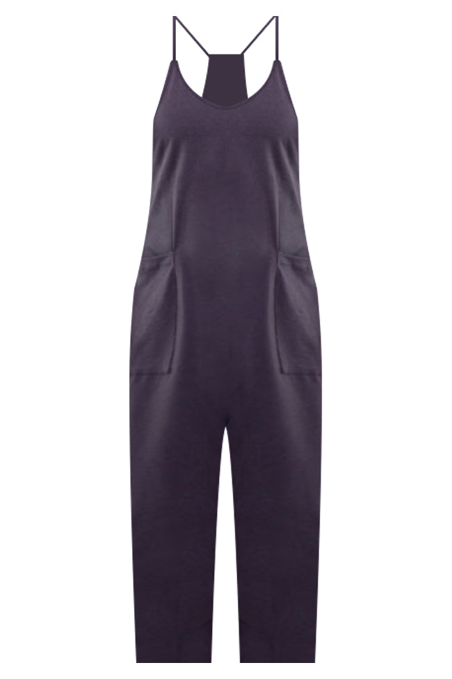 Day In The Life Charcoal Jumpsuit DOORBUSTER – Pink Lily