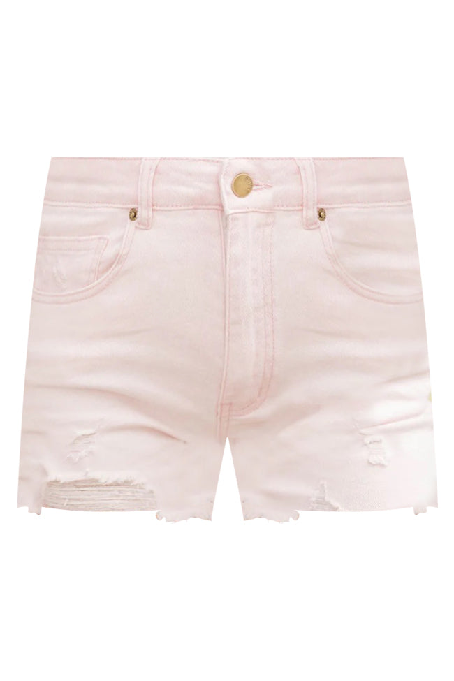 Find Me Again Distressed Light Pink Shorts FINAL SALE