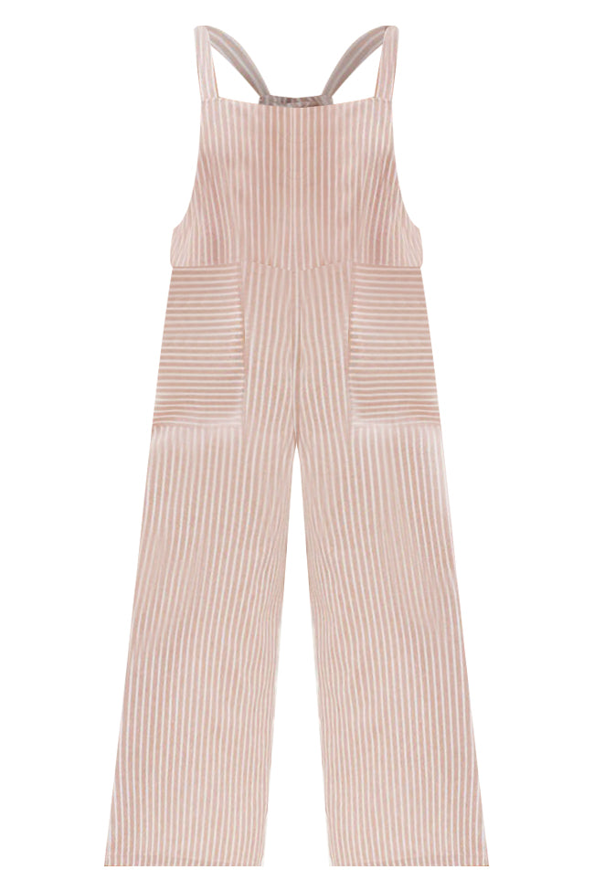 Finding My Paradise Taupe Printed Jumpsuit – Pink Lily