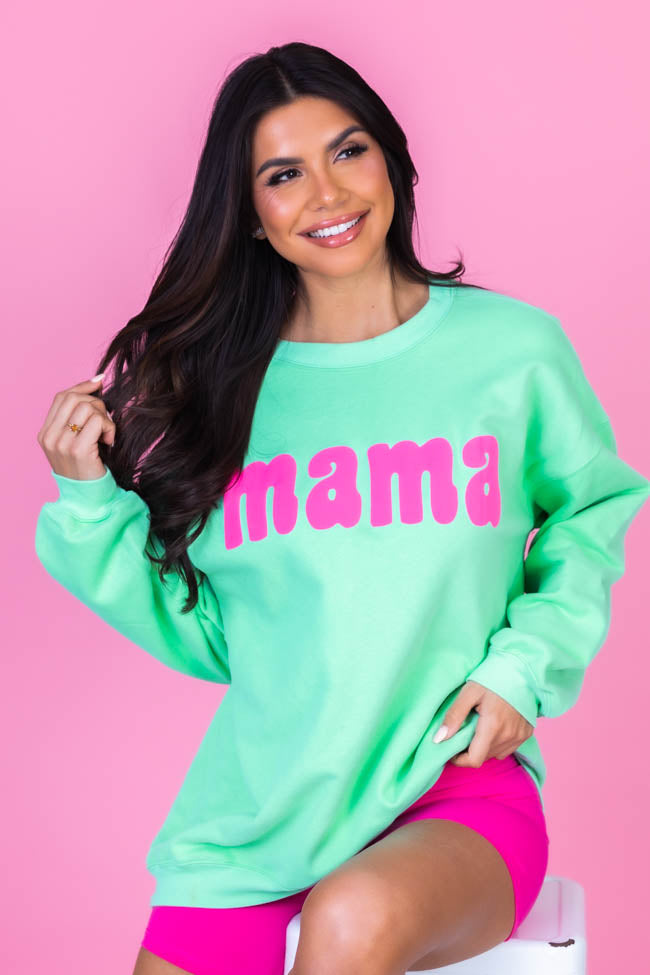 Mama Lime Oversized Graphic Sweatshirt