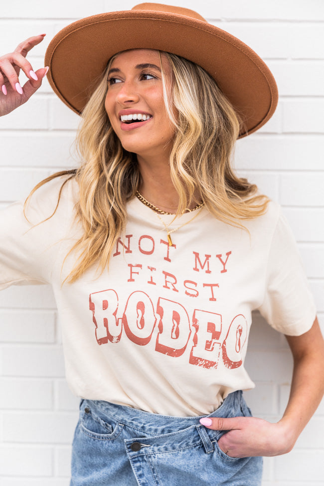Not My First Rodeo Graphic Soft Cream Tee