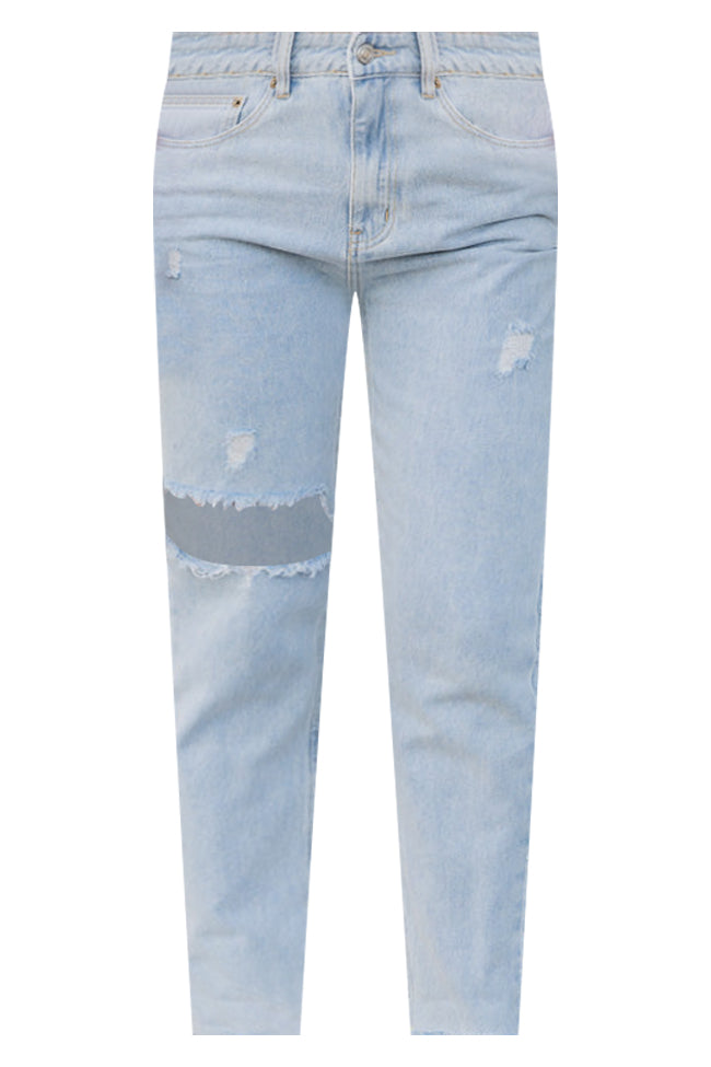 Harlow Light Wash Distressed Mom Jeans FINAL SALE – Pink Lily