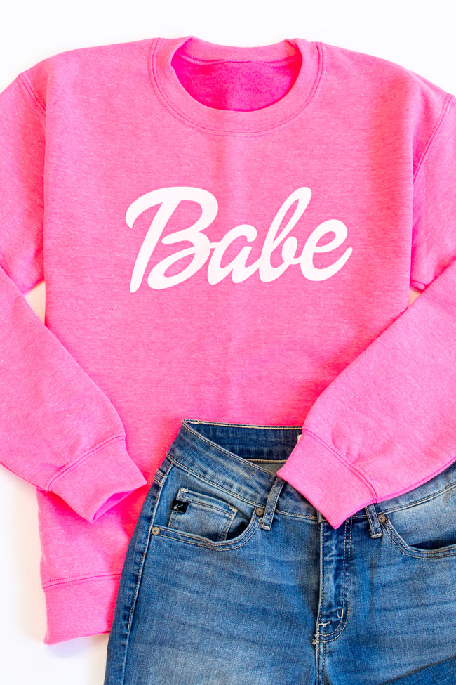 Babe Pink Graphic Sweatshirt FINAL SALE