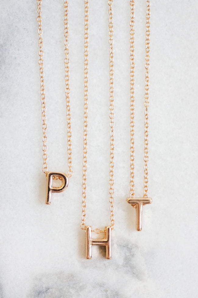 Beautiful Words Gold Initial Necklace FINAL SALE