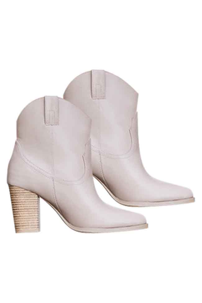 Jaylee Taupe Rounded Toe Western Style Booties