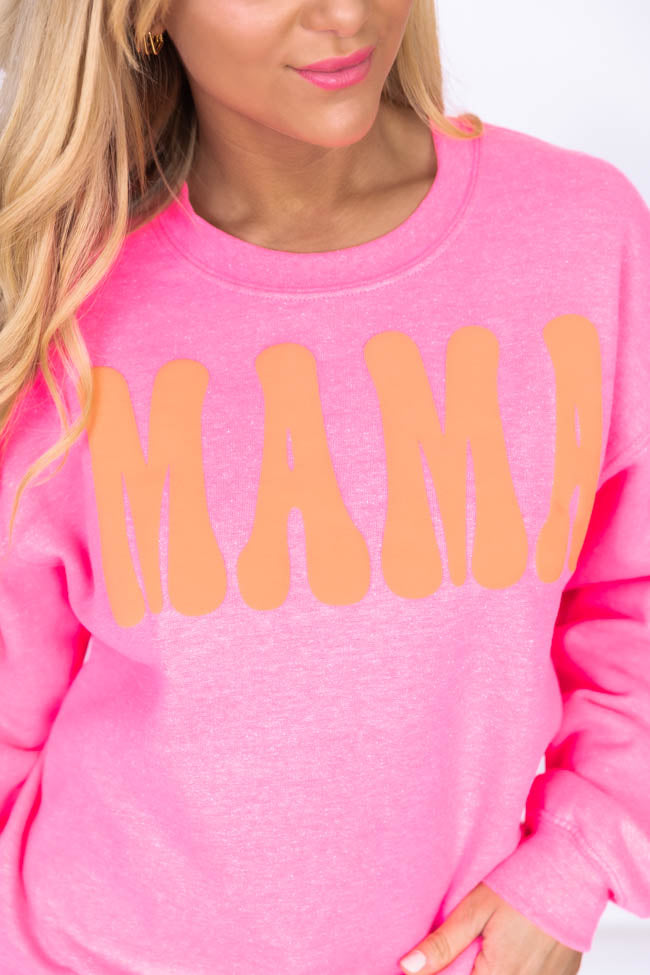 Mama Safety Pink Graphic Sweatshirt
