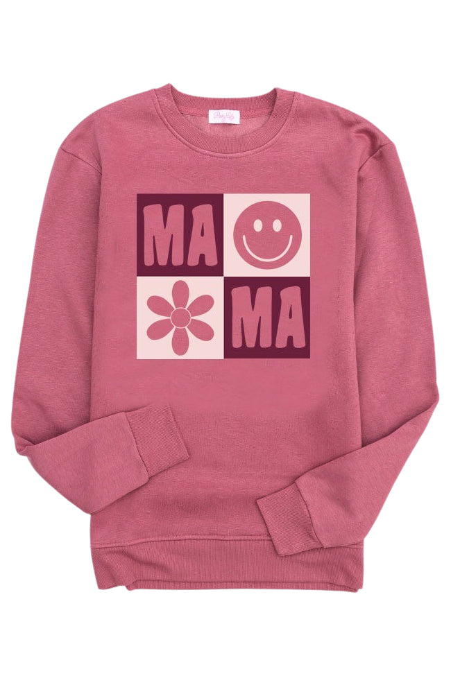Mama Retro Deep Mauve Graphic Sweatshirt FINAL SALE