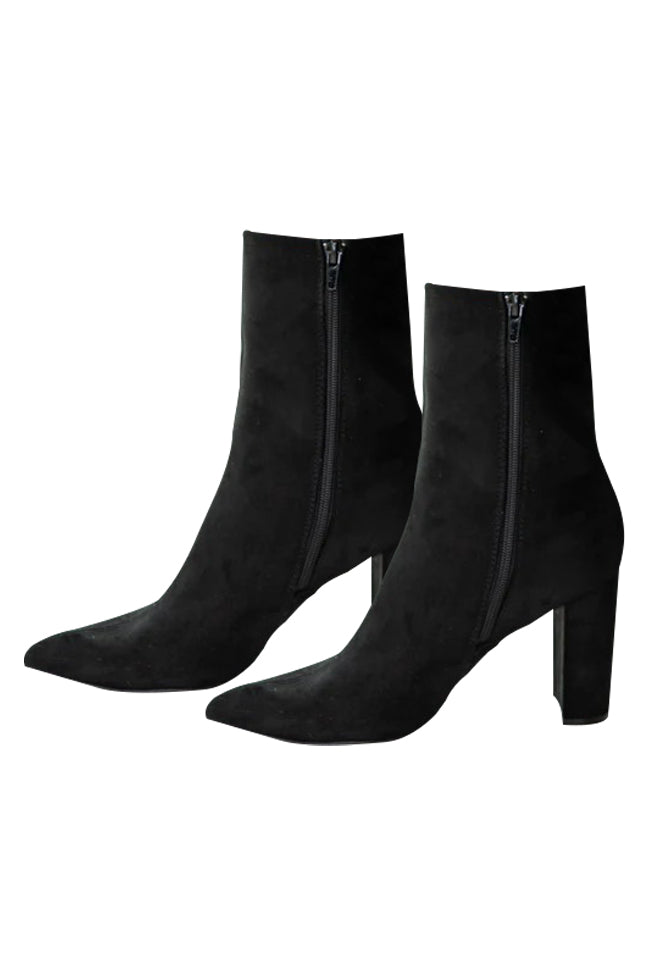 Pointed booties clearance black