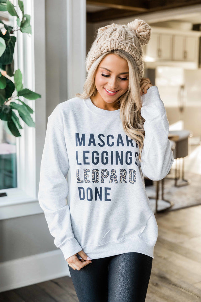 Mascara Leggings Leopard Done Ash Graphic Sweatshirt