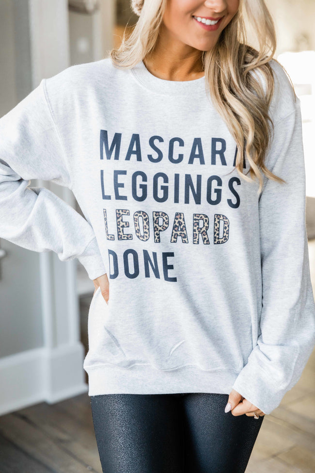 Mascara Leggings Leopard Done Ash Graphic Sweatshirt