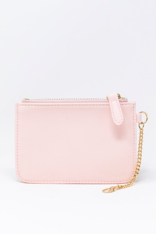 On My Way Out Blush Mini Keychain Wallet FINAL SALE