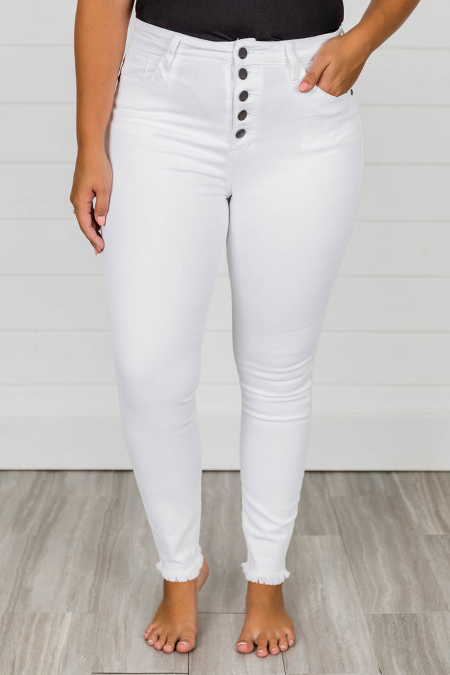The Chelsie White Jeans FINAL SALE – Pink Lily