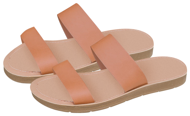 Keelie Brown Double Strap Sandals FINAL SALE