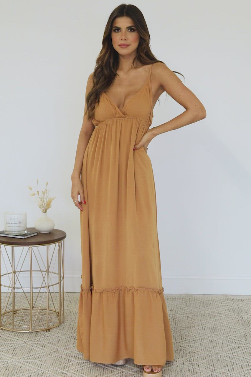 Camel Maxi Dress