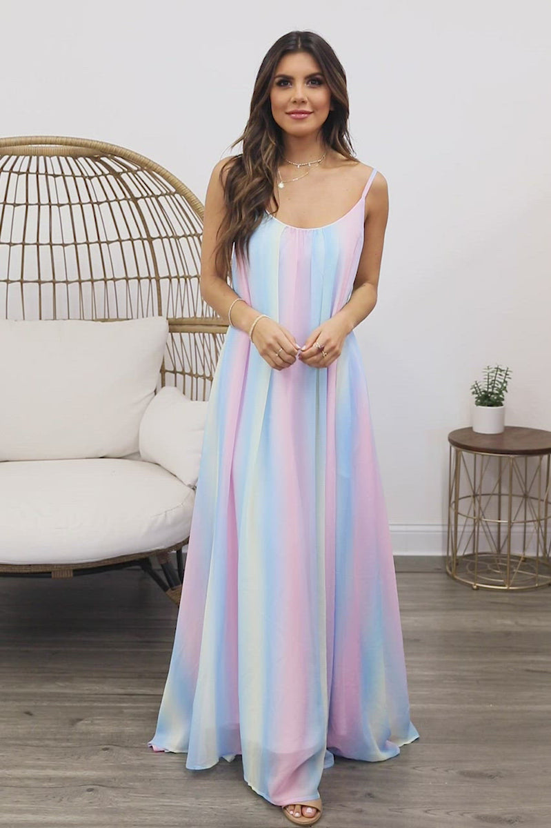 Oceans Of Love Multi Ombre Maxi Dress FINAL SALE – Pink Lily