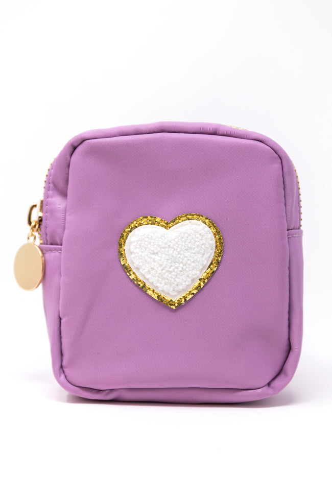 Heart/Purple Patch Mini Travel Bag