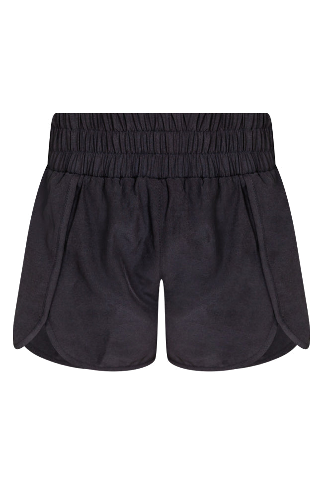 Girls black shop athletic shorts