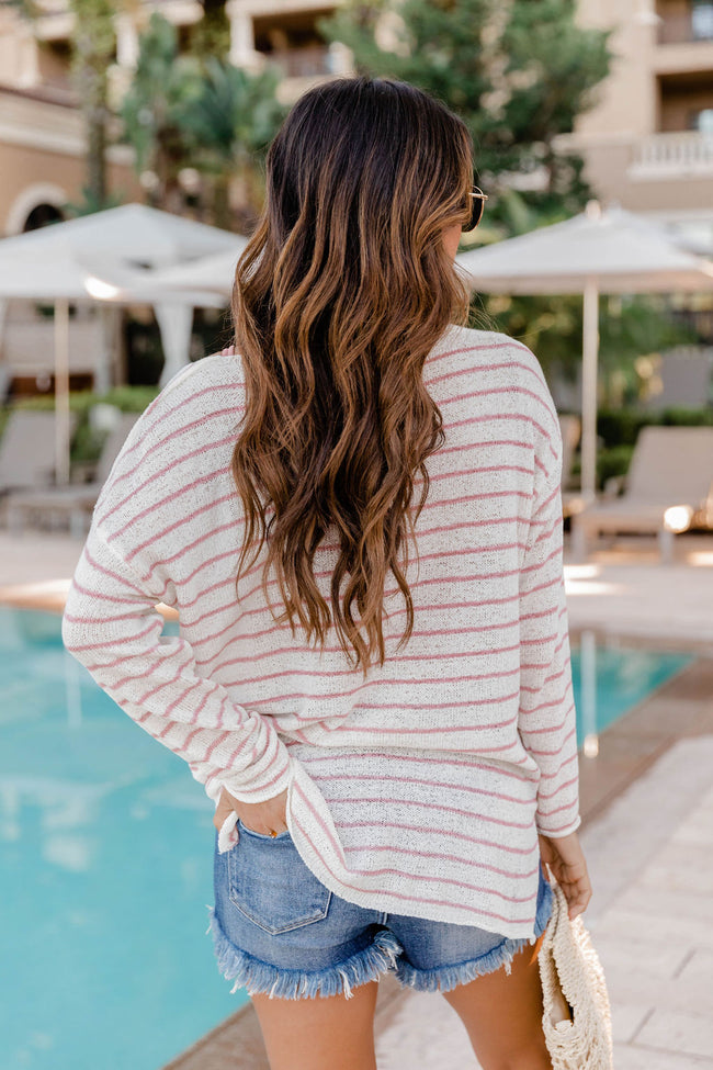 Something About You Ivory/Mauve Sweater FINAL SALE